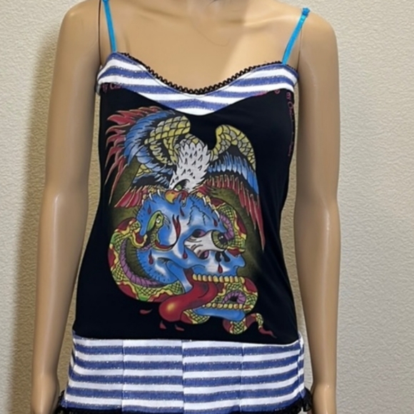 TRADE ONLY Signed Christian Audigier designs corset top light boning FINAL$ - Picture 7 of 10